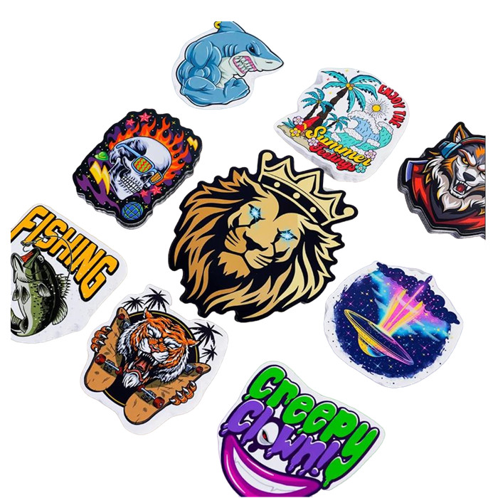 High Quality Custom Vinyl Waterproof Die Cut Sticker Printing UV Resistant Logo Label Adhesive Cartoon Stickers for Water Bottle