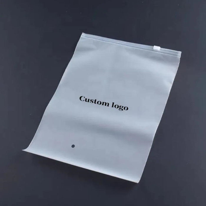 Frosted Zipper Bags Matte Zip Lock Clothing Packaging Bags Plastic Packaging Bags for Garment