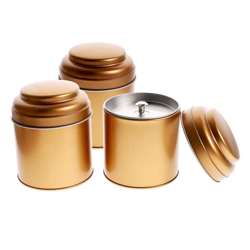 Tea Tin Canister with Airtight Double Lids Sugar Coffee Tin Storage Loose Tea Tin Container