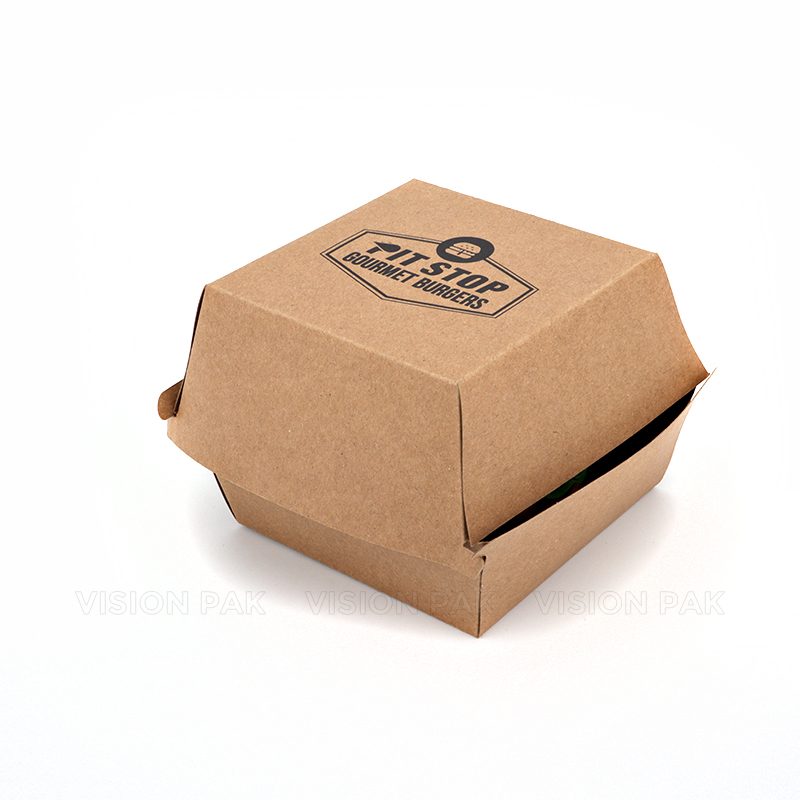 Kraft Paper Box Packaging Paper Food Box Custom Logo Printed Biscuit Fired Chicken Hamburger Food Packaging