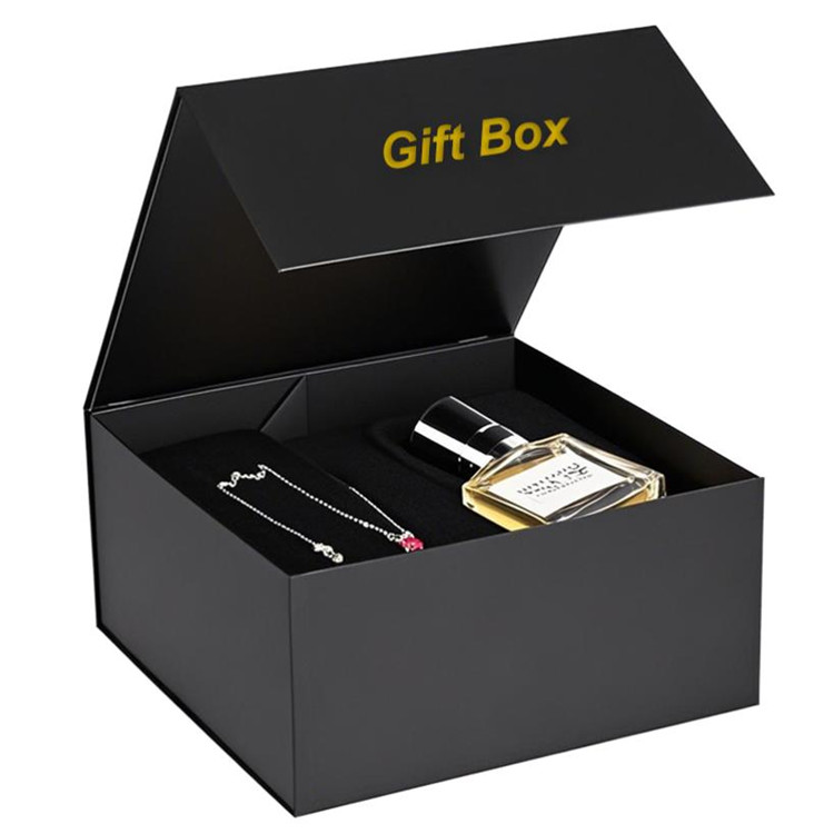 Customized Foldable Luxurious Black Gift Box Paper Box of Gift