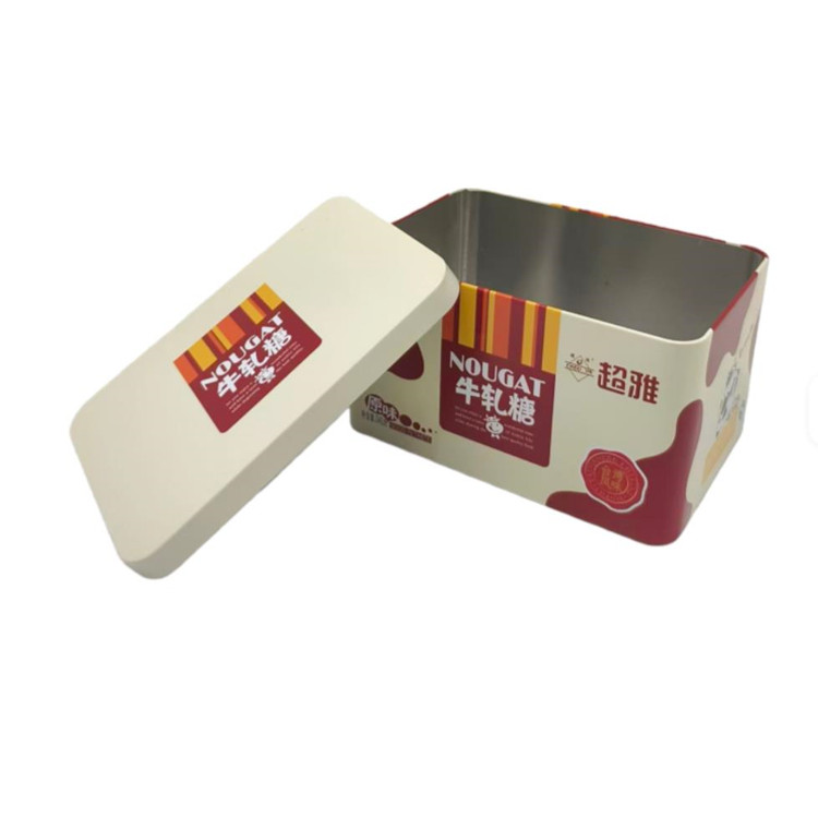 Rectangular Tinplate Eco-Friendly Biodegradable Recyclable Storage Box Packaging for Candy Tin Box