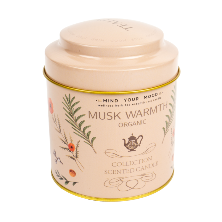 Factory Wholesale Luxury Airtight Double Lid Round Tea Tin Can Empty Metal Tea Candle Container Custom Coffee Tea Tin Box