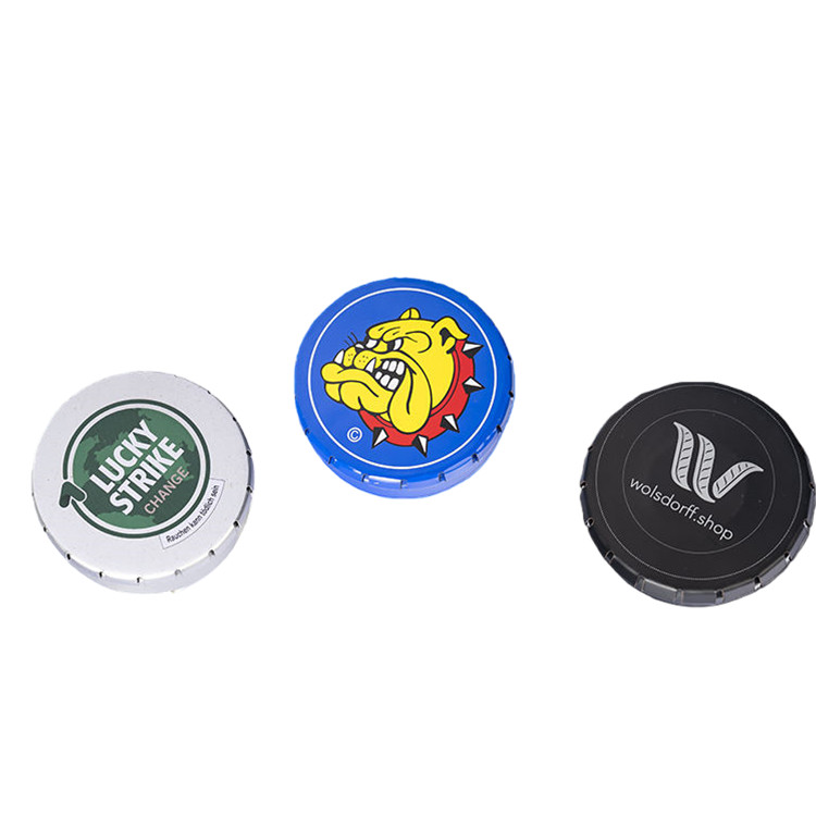 High Quality Custom Mint Tins Small Round Click Clack Candy Tin Can Food Grade Metal Package Click Clack Tin Box