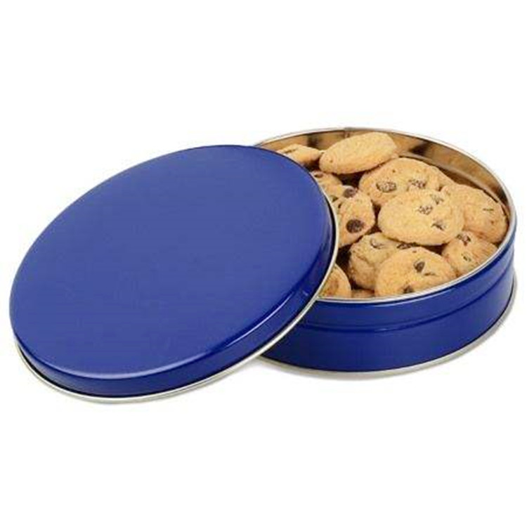 Wholesale Food Grade Empty Round Shape Metal Tin Boxes for Cookies Butter Cookie Biscuit Packaging Tin Container