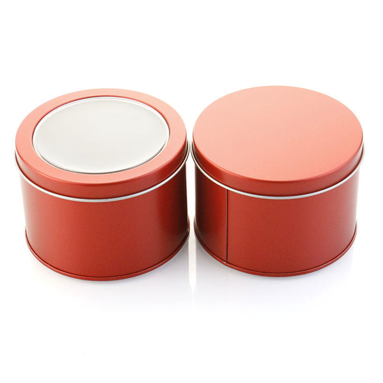 2Oz 4Oz 6Oz 8Oz Luxury Round Metal Black Matte Container Candle Tin Can