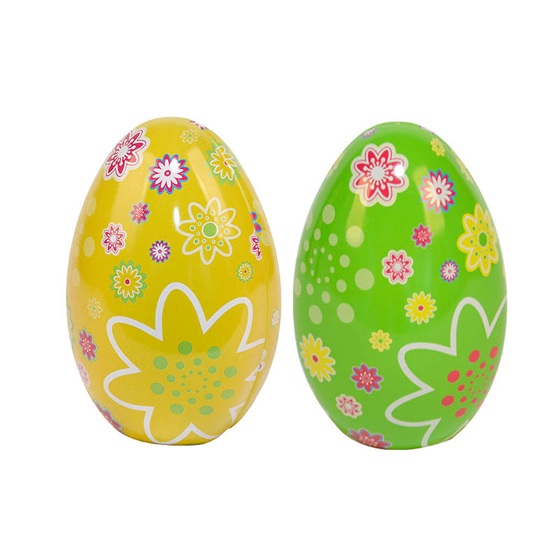 Factory Chocolate Candy Tin Container Metal Packaging Food Grade Custom Floral Printing Holiday Easter Egg Tin Box