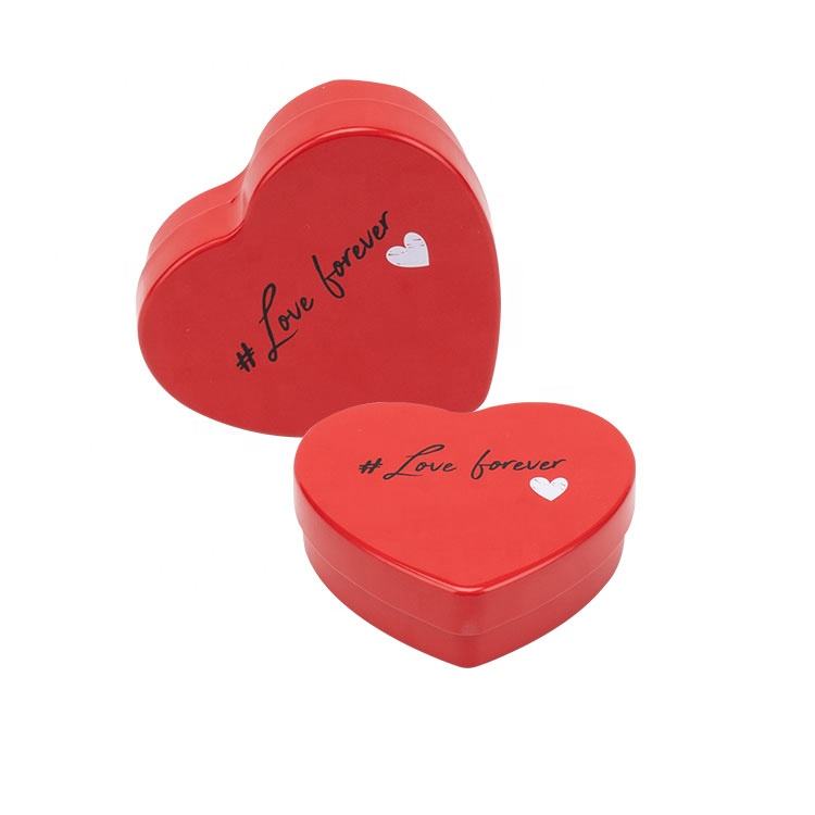 Valentine's Day Heart Shaped Chocolate Tin Wholesale Reusable Metal Gift Box for Sweets